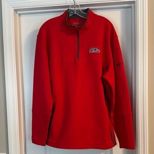 Like new! Nike Men's Ole Miss logo quarter zip pullover